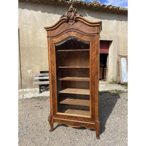 Louis XV Style Display Cabinet And Walnut From The 19th Century 