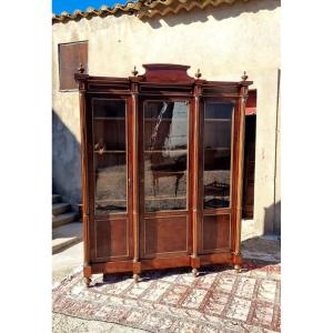 Louis XVI Bookcase, Three Doors, 19th Century