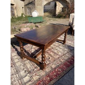 Louis III Farmhouse Table, In Walnut, 1900s.
