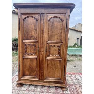 Regency Style Walnut Wardrobe, 18th Century 