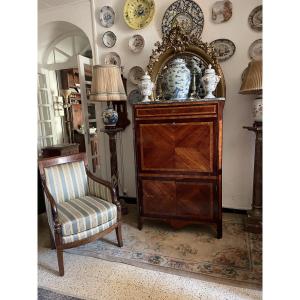 Louis XVI Style Marquetry Secretary Desk, 18th Century 
