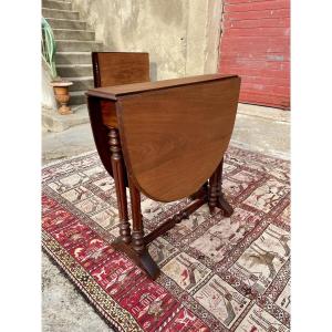 Louis Philippe Style Side Table, Mahogany, 19th Century 