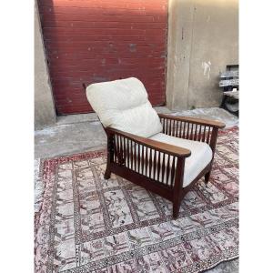 Recliner Armchair, Circa 1900.