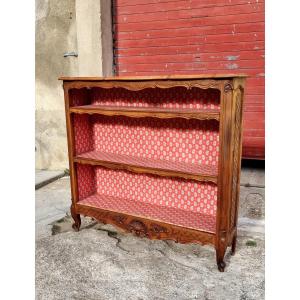 Louis XV Style Walnut Bookcase, 19th Century 