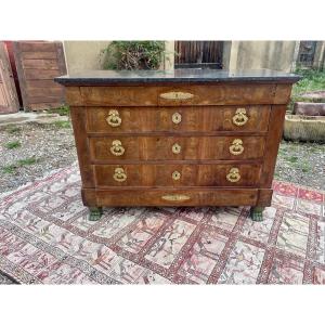 Empire-style Mahogany Chest Of Drawers, 19th Century 