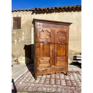 Louis XV Style Provençal Wardrobe, In Walnut, 18th Century