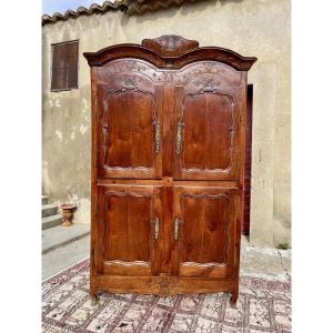 Louis XV Style Four-door Cherrywood Sideboard, Dating From The 18th Century 