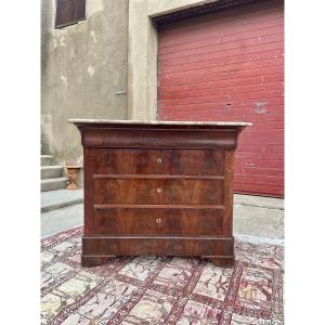 Chest Of Drawers, Restored In 19th-century Mahogany. 