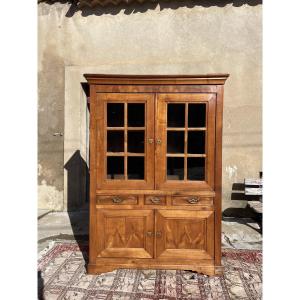 Buffet, Four Doors, Restored In Cherry Wood, 19th Century 