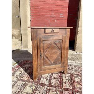 Louis XIII Corner Cabinet, In 18th-century Walnut 
