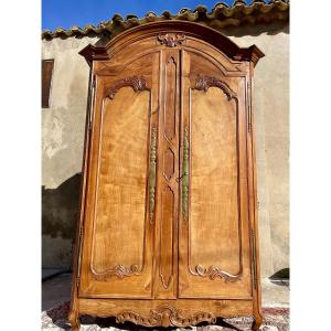 Louis XV Style Provençal Wardrobe In Walnut, 18th Century 