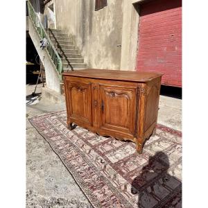Louis XV Style Curved Sideboard In 18th-century Walnut 