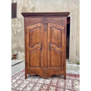 Louis XV Style Walnut Wardrobe From The 18th Century 