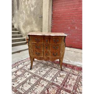 Late 19th Century Three-drawer Serpentine Chest Of Drawers 