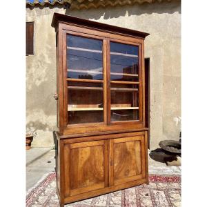 Buffet, Bookcase, Solid Walnut Body, Directoire Period, 18th Century