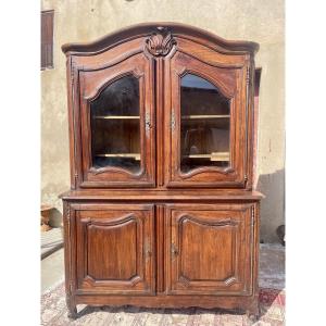 Two-part Glazed Walnut Buffet, From The Regency Period, 18th Century 