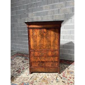 Secretary, Flame Restoration Style, In Mahogany, 19th Century