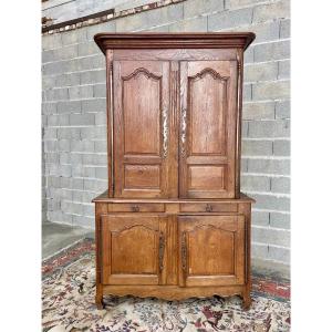 Two-part Louis XV Style Oak Buffet From The 18th Century 