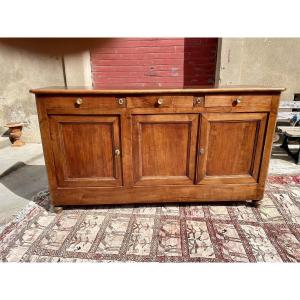 Walnut Sideboard, Restoration, Three Doors, 19th Century.