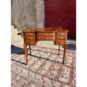 Louis XV Dressing Table, In 18th Century Marquetry