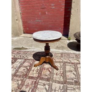 Napoleon III Walnut Pedestal Table, 19th Century