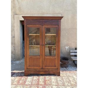 Louis-philippe Walnut Bookcase, 19th Century