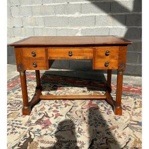 Mahogany Flat Desk, Empire, Circa 1900