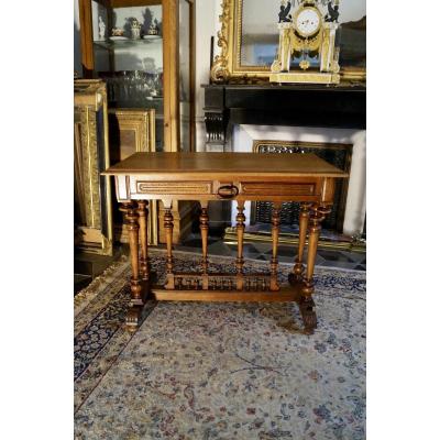 Office, Writing Table Napoleon III Walnut, XIXth