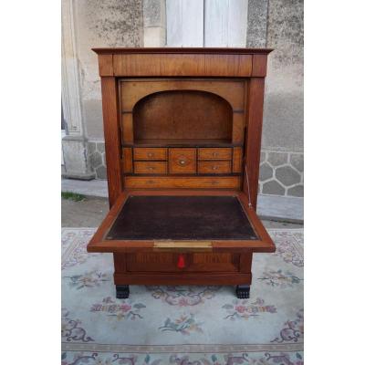 Secretary Empire Charles X Mahogany Blond And Cherry, Nineteenth Time