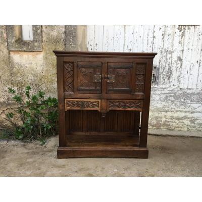 Credenza Cabinet In Walnut Gothic Style XVIII