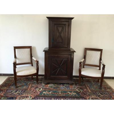 Small Louis XIII Style Cabinet XIXth