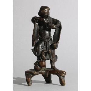 A Chinese Bronze Figure Of Liu Hai Late Ming