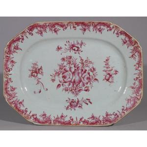 Qianlong Puce Decorated Meat Dish 18th Century