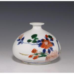 Small Chinese Verte Imari Oil Pot  Kangxi E18thc
