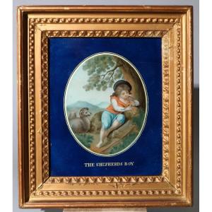 Chinese Export Reverse Glass Painting, Circa 1800