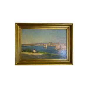 "the Port Of Joliette In Marseille" - édouard Crémieux (1856-1944)