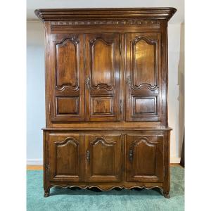 18th-century Cherrywood Sideboard With Six Doors 
