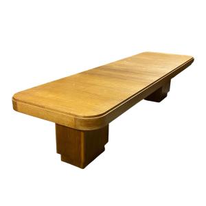 Large Art Deco Oak Table