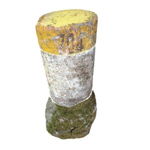 18th-century Monolithic Granite Roadside Marker