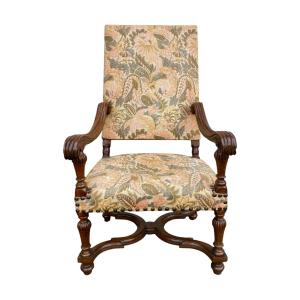 Louis XIV Armchair XVIIth Century In Walnut
