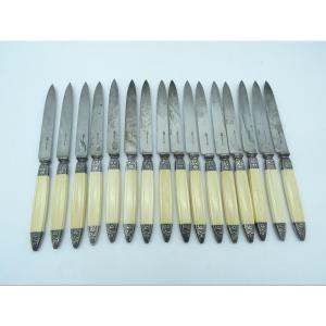 Cardeilhac 16 Dessert Knives Ivory Handle 1920/1930