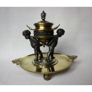 Bronze Office Inkwell Mid-19th