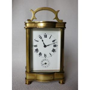  Officer's Clock / Travels In Bronzewith Its Leather Box19th