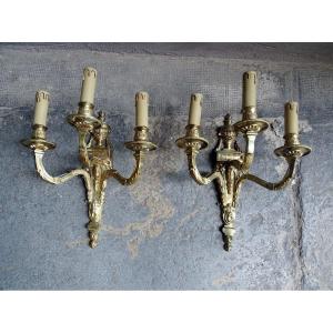 Pair Of Gilt Bronze Wall Lights 1830/1850