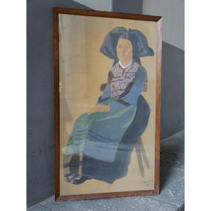 A. Gerthoffert Alsatian Watercolor 1911