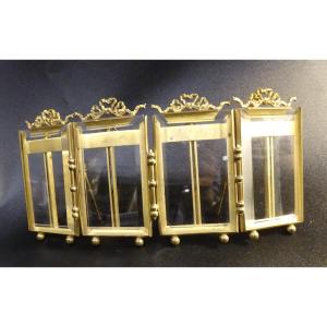4 Photo Holder In Brass 1900
