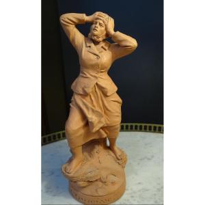 A. Hanne Terra Cotta " Anxiety" 19th