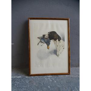 Boris Riab Etching Pointer With The Partridge 20th