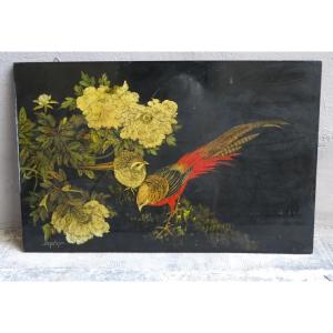 Far Eastern Lacquer Panel 1950s