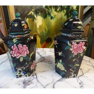 England Pair Of Porcelain Vases 60s/70s